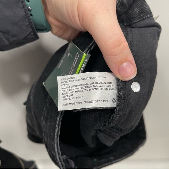 Wild Fable Highest Rise Mom Shorts in Black Cuffed Cotton - Picture 9 of 10